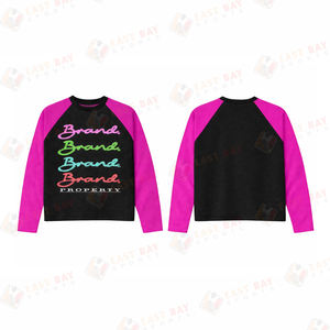 Nueva Camiseta de Hombre, Estilo Urbano, Personalizada, de Gran Tamaño, Tejido Waffle de 300 g/m², Camiseta Vintage de Manga Larga Raglán - Product Image 2