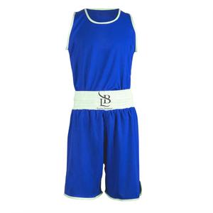 Unisexe 100% Polyester Kick Boxing Vest & Shorts Kit Personnalisé Simple En Gros Arts Martiaux Porter Kickboxing Uniformes - Product Image 3