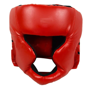 หมวกมวยหนังปรับได้หมวกกันน็อคสำหรับชกมวยปรับได้ - Product Image 2