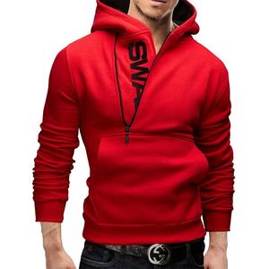 Veste à capuche zippée pour hommes, poche unie à capuche, sports de plein air, sports quotidiens, estampage à chaud, designer, sweats décontractés de base pour hommes - Product Image 1