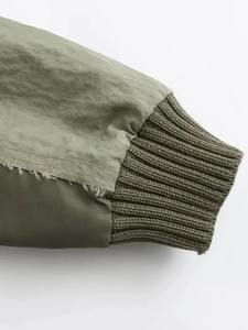 Chaqueta de otoño 20234 para mujer, chaquetas de bombardero de retazos a la moda para mujer, abrigo con bolsillos, manga larga, novedad en prendas de vestir exteriores - Product Image 5