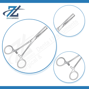 Fórceps de arteria curvada de 150mm 1-2 dientes caja conjunta abrazadera hemostática grado quirúrgico Acero inoxidable Manual Power Kocher instrumento - Product Image 4