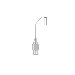 Cannule d'aspiration viscoélastique angulaire manuelle réutilisable sur mesure de 10 mm, calibre 19, en acier inoxydable, outil chirurgical de précision - Product Image 2