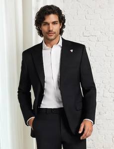 Traje de alta calidad para hombre, traje de boda informal de negocios de 2 piezas, traje elegante ajustado para hombre - Product Image 2