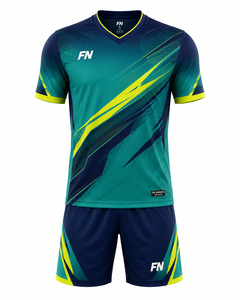 Wholesale Men's <b>Soccer</b> Jersey Set Custom Logo Heat-Transfer Printed Solid 100% Polyester Quick Dry Moisture Wicking Short Sleeve - Product Image 1