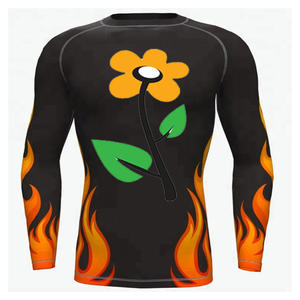 Rashguard de Manga Larga Personalizado para MMA y BJJ, Ropa Deportiva de Spandex/Nailon para Adultos, Impresión de Logotipo en Serigrafía, Protección UV para Natación - Product Image 3