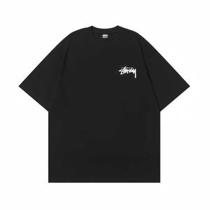 T-shirt à manches courtes de haute qualité pour hommes à la mode motif de caractère ample couleur unie grande taille décontracté Long T-shirt personnalisé - Product Image 4