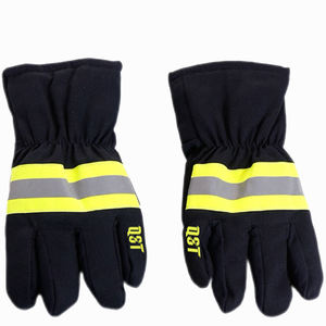 QST Manufacturer Professional Firefighter <b>Gloves</b> Heat & Flame Resistance Lined Water Resistant <b>Driver</b> Full Suede Leather <b>Gloves</b> - Product Image 5
