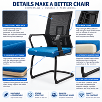 Chaise de formation moderne en maille avec coussin confortable et structure robuste pour salle de classe et salle de séminaire