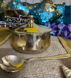 Ensemble de dîner Kansa en bronze gravé brillant paquet de 6 ramener à la maison le laiton Globe Kansa dîner ensemble gravé un paquet de 6 pièces - Product Image 6