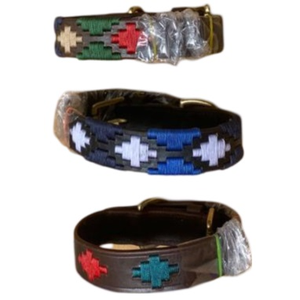 Logotipo personalizado de lujo argentino vegano cuero genuino Polo perro Collar Correa conjunto cosido a mano cachorro grande calidad accesorios para mascotas - Product Image 2