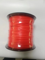 Ligne de tondeuse en nylon carrée orange d'usine 4mm pour la machine de débroussailleuse de production