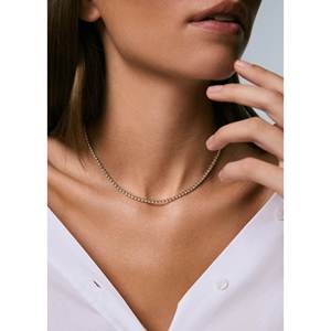 Collier tennis en or jaune Madison avec diamants et pierre de naissance - Product Image 2