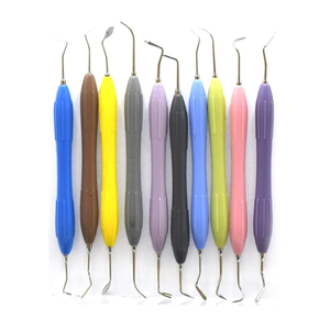 Juego de Instrumentos Quirúrgicos Dentales de 10 Piezas, Herramientas Restauradoras de Relleno Compuesto de Acero Inoxidable, Múltiples Colores, Agarre Ergonómico - Product Image 5