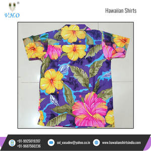 Camisas hawaianas de poliéster para hombre, camisas de media manga con estampado de flores grandes, respetuosas con el medio ambiente - Product Image 3