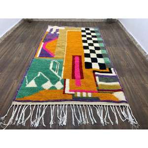 Alfombras marroquíes hechas a mano de lana, auténticas alfombras bereberes, lana natural, artesanía, personalizables en tamaño y colores, alta calidad - Product Image 3