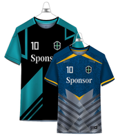 Ensemble de maillots de football réversibles à double couche personnalisés pour hommes, imprimés, respirants, durables, antibactériens, séchage rapide, entièrement personnalisables