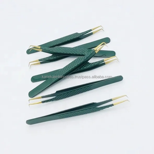 แหนบต่อขนตาแบบมืออาชีพ ปลายไฟเบอร์ไฮบริด โค้งงอน น้ำหนักเบา จับถนัดมือ ขนตานุ่มฟู ปริมาณมาก ทำจากสแตนเลส - Product Image 4