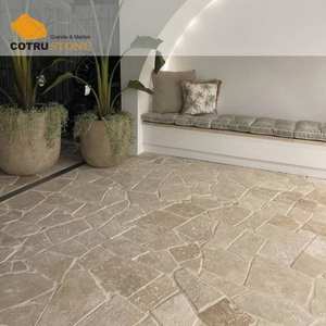 Dalles de pavés en pierre calcaire classiques COTRUSTONE, dalles de pavés <span class=keywords><strong>CRAZY</strong></span> PAVERS, dalles de travertin pour piscine, pour la décoration extérieure - Product Image 4