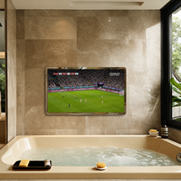 HAOCROWN Miroir intelligent TV sur mesure pour salle de bain, TV miroir 4K HD étanche IP66 pour hôtel et lieux de compétition