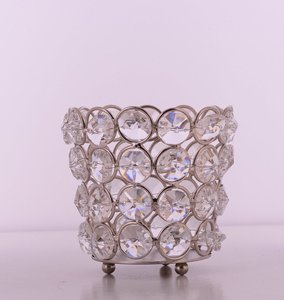 Haute qualité à la main cristal votif maison Table décoration bougie support forme carrée doré pour ferme jardin intérieur extérieur - Product Image 3