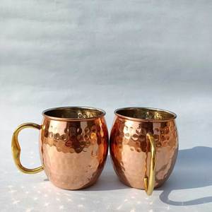 Tasse de mule en cuivre auto-chauffante de qualité supérieure faite à la main en Inde Design minimaliste sans plomb abordable - Product Image 4