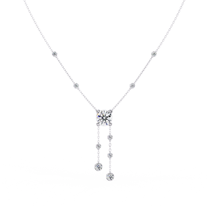 สร้อยคอเพชรรูปเม็ดกลมสีทอง14K สำหรับผู้หญิงเครื่องประดับชั้นดีคอลเลกชันใหม่ - Product Image 1