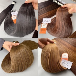 Wholesale 100% Natural Virgin Human Remy <b>Hair</b> Extensions Raw Unprocessed <b>Hair</b> with Factory Price - Product Image 4