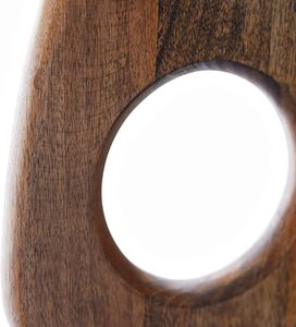 Sculpture moderne en bois de manguier naturel 8" x 4" x 18" marron, grande sculpture en bois sculpté - Product Image 2