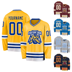 Tontons Custom Youth Hockey Jersey 100% poliéster transpirable deportes camiseta para Club fútbol 200 gramos tela peso - Product Image 1