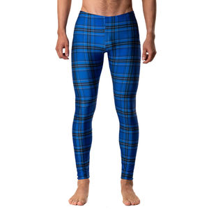 Legging de sport décontracté pour homme de haute qualité, respirant, en coton/bambou, taille mi-élastique, longueur intégrale, 10 pièces MOQ, ajustement serré, OEM ODM - Product Image 1