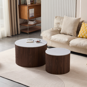 <span class=keywords><strong>Mesa</strong></span> de <span class=keywords><strong>Centro</strong></span> de Diseño Nuevo OKAY Furniture, <span class=keywords><strong>Mesa</strong></span> de <span class=keywords><strong>Centro</strong></span> de Madera MDF con Forma de <span class=keywords><strong>Barril</strong></span> Acanalado para Sala de Estar - Product Image 1