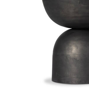 Taburete lateral de metal de nuevo diseño, taburete redondo de aluminio fundido con diseño único, consola con incrustaciones de hueso para sala de estar y dormitorio - Product Image 2