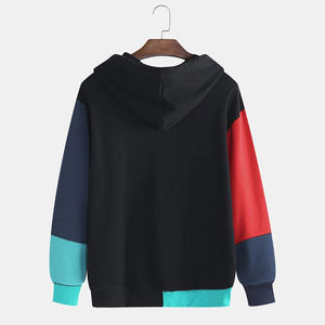 Ventes en gros de sweats à capuche de qualité supérieure, surdimensionnés, à blocs de couleurs, légers, pour hommes, pour un usage décontracté, avec une coupe confortable pour les fournisseurs - Product Image 2