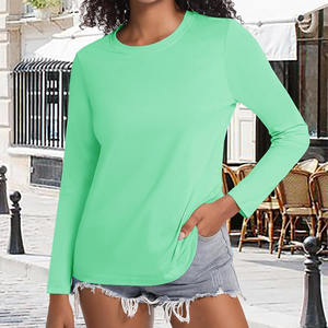 Nueva moda, las camisetas de mujer de calidad más populares, camisetas de manga corta de Color sólido para mujer a la venta en línea - Product Image 2