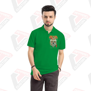 เสื้อโปโลผู้ชายแบบพรีเมี่ยมสำหรับใส่สบายมีสไตล์เป็นมิตรกับสิ่งแวดล้อมผ้าสำหรับปักผ้าบาติกผ้าลูกฟูกผ้ายีนส์ฤดูร้อน - Product Image 2