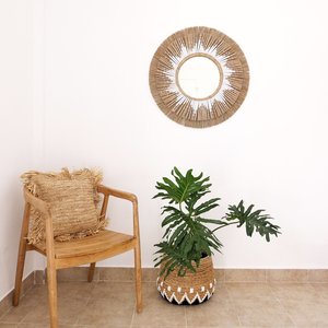 Espejo colgante de pared de algas marinas Bohemias de nuevo diseño, espejo de pared enmarcado decoración del hogar hecho a mano de Vietnam - Product Image 5