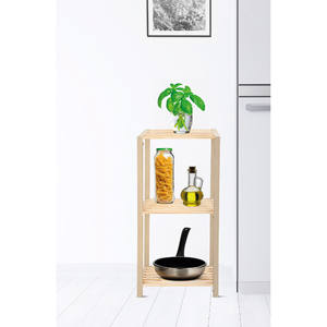 Estante Modular de Madera Maciza de 2 Niveles con 1 Año de Garantía para un Almacenamiento Eficiente de Alimentos y Organización de Contenedores - Product Image 1