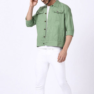 100% algodón 2025 último estilo chaqueta vaquera para hombre venta al por mayor superventas bajo MOQ servicio OEM chaqueta de invierno vaquera - Product Image 5