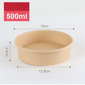 Tazones Desechables de Papel Corrugado con Tapas Resistentes a la Grasa, Repujados, para Sushi, Ensalada, Sopa, Helado (Caliente/Frío), Laminación UV/Brillante/Mate - Product Image 4