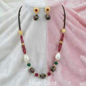 Elegant Fancy Style Antique <b>Jewellery</b> High Gold Polish Ethnic Beaded Mala <b>Set</b> Ideal <b>for</b> <b>Women</b> <b>for</b> Parties Weddings - Product Image 3