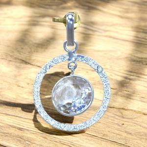 Colgantes finos de Plata de Ley 925 con aspecto antiguo con piedras preciosas de cristal, joyería hecha a mano, diseño elegante para regalo de mujer - Product Image 1