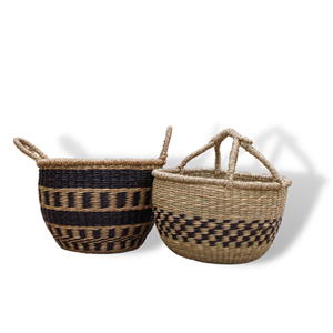Panier de rangement décoratif en jonc de mer africain fait à la main de haute qualité avec poignée Nouveau design pour une utilisation à domicile dans la cuisine - Product Image 1