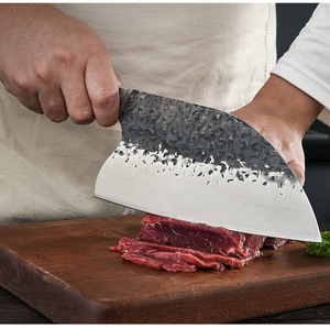 Meilleure qualité faite à la main 8 pouces en acier inoxydable forgé Chef de cuisine serbe hacher couperet à viande métal personnalisé ODM OEM vente en gros - Product Image 3