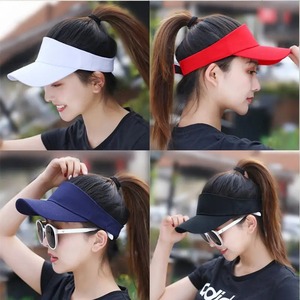 Sombrero de sol Mujer Gorra de béisbol Verano Blanco Gorras a prueba de sol Viseras superiores vacías Seaside Outdoor Sport Golf Hat - Product Image 2