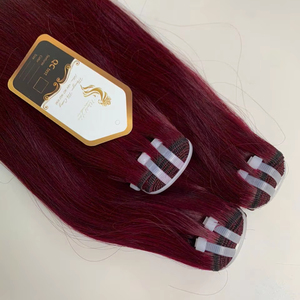Venta al por mayor de alta calidad de origen virgen hueso recto Remy extensiones de cabello humano teñido paquetes de trama para trenzar - Product Image 6