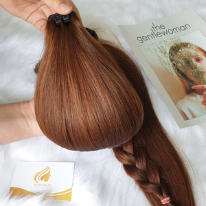 Pour Genius Weft 100% Réel Vierge Vietnamien Remy Extensions de Cheveux Ombre Couleur Claire Cuticule Aligné Bande Blanchi Geni - Product Image 1