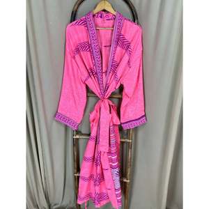 Recycled Silk Sari Women's Boho Chic Vintage <b>Beach</b> Cover Dress Robe for Resort Wear Gypsy House <b>Kimono</b> for Lounge Swimsuit - Product Image 3