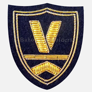 BLAZER BADGE Personnalisable Motif drapeau émaillé brodé à la main Tissu à coudre Feutre Badges nominatifs Logo personnalisé pour sacs - Product Image 1