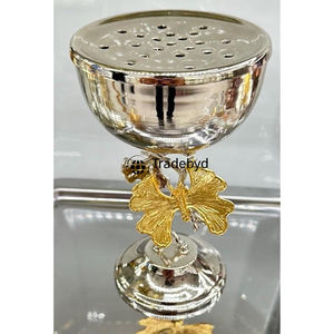 Luxury Tradebyd Metal Bakhoor <b>Burner</b> Decorative Arabic <b>Incense</b> <b>Holder</b> for Spa Ambience Use - Product Image 1